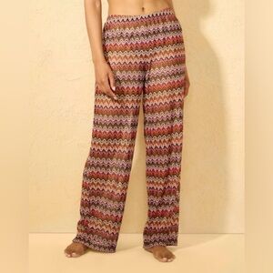 Women’s  Zig-Zag Crochet Swim Cover Up Pants- XS(0-2)